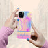 Neon Rainbow Agate Custom Name iPhone Case