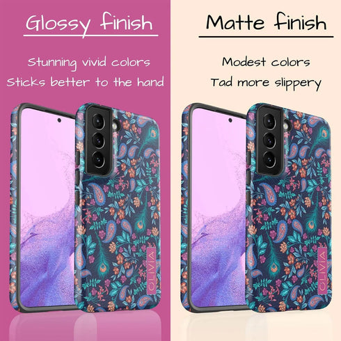 Paisley Peacock Custom Name Galaxy Case