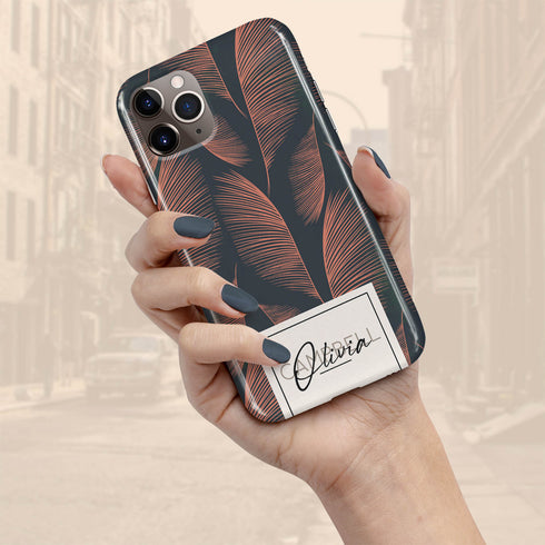 Boho Flowers Custom Name iPhone Case