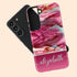 Alcohol Ink Patterns Custom Name Galaxy Case