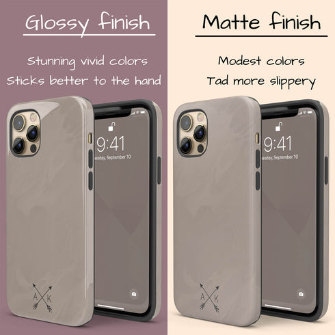 Custom Initials Crossed Arrows iPhone Case