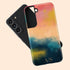 Colorful Abstract Oil Paint Custom Initials Galaxy Case