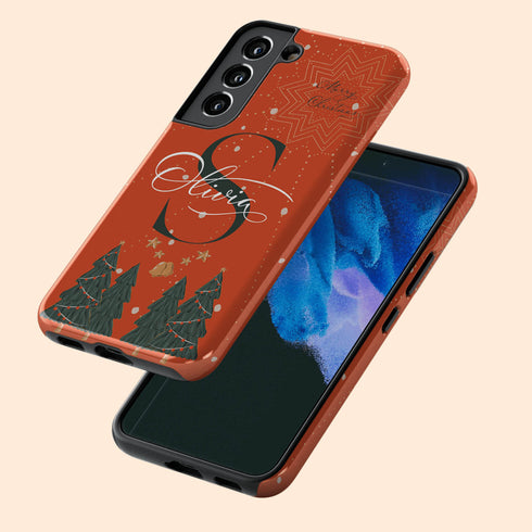 Christmas Monogram Custom Name Galaxy Case