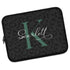 Dark Leopard Monogram Name Laptop Sleeve