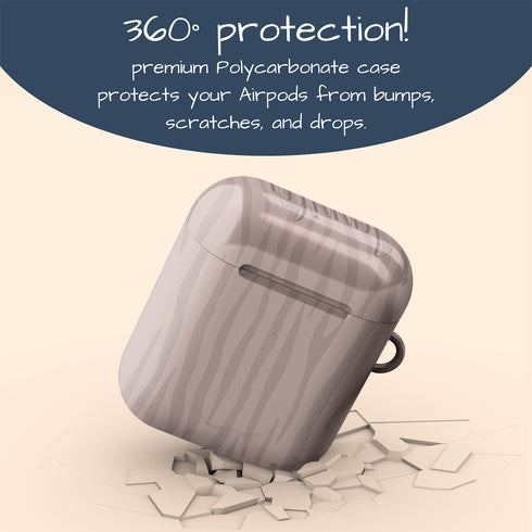 Nude Zebra Custom Name AirPods Case