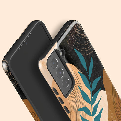 Abstract Flowers Custom Name Galaxy Case