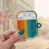 Orange & Teal Rainbow Custom Name AirPods Case