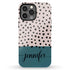 Spotted Dots Custom Name iPhone Case