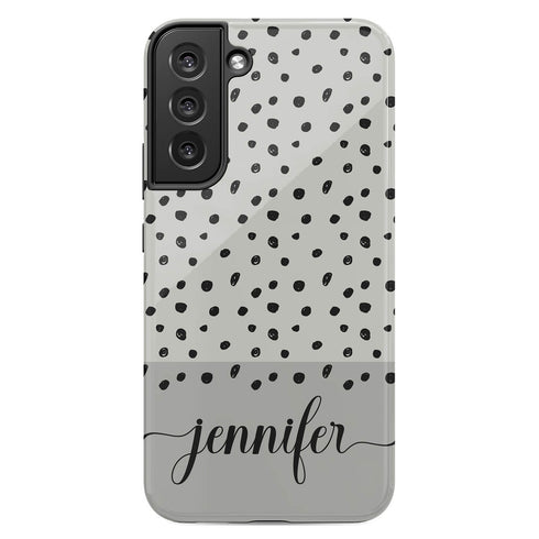 Speckled Dots Custom Name Galaxy Case