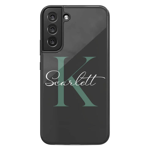 Monogram Personalized Solid Black Galaxy Case