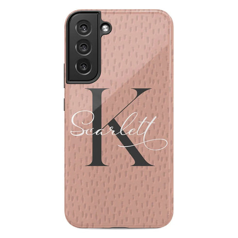 Monogram Personalized Spotted Dots Galaxy Case