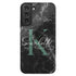 Monogram Personalized Black Marble Galaxy Case