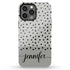 Speckled Dots Custom Name iPhone Case