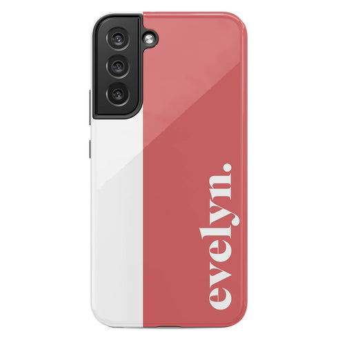Elegant Striped Custom Serif Name Galaxy Case