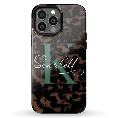 Monogram Personalized Tortoiseshell iPhone Case