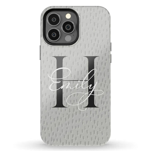 Monogram Personalized Spotted Dots iPhone Case