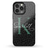 Monogram Personalized Dark Leopard iPhone Case