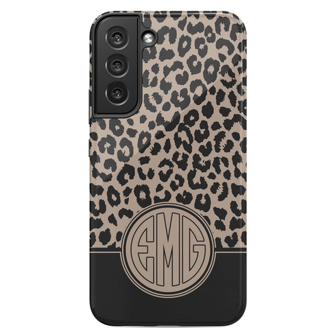 Boho Leopard Personalized Monogram Galaxy Case