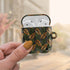 Golden Leaves Custom Name AirPods Case