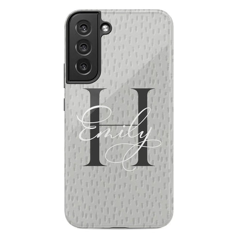 Monogram Personalized Spotted Dots Galaxy Case
