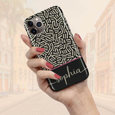 Abstract Patterns Personalized Name iPhone Case