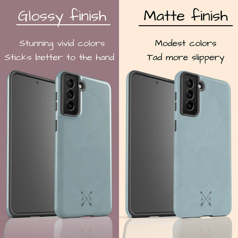 Custom Initials Crossed Arrows Galaxy Case