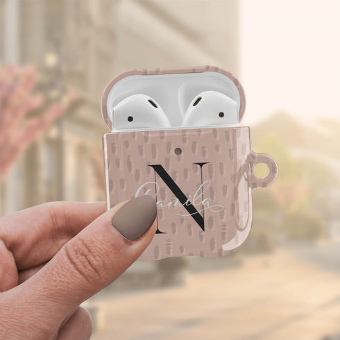Monogram Personalized Dots AirPods Case