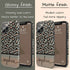 Grey & Peach Personalized Name Leopard iPhone Case