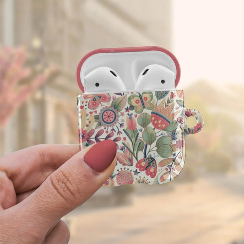 Cute Butterflies Custom Name AirPods Case