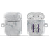 Monogram Personalized White Marble AirPods Case