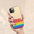 LGBTQ Pride Rainbow Custom Retro Name iPhone Case