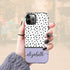 Delicate Dots Custom Name iPhone Case