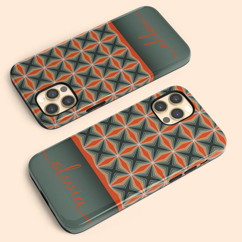 Christmas Pattern Custom Name iPhone Case