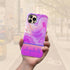 Neon Rainbow Agate Custom Name iPhone Case