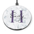 Monogram Personalized White Marble Wireless Charger Pad