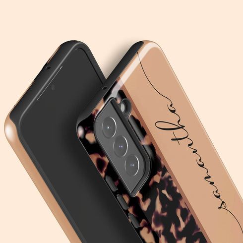 Tortoiseshell Custom Calligraphy Name Galaxy Case