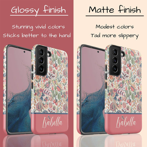 Cute Butterflies Custom Name Galaxy Case