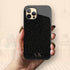 Black Leopard Custom Initials iPhone Case