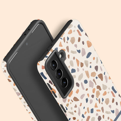 Terrazzo Pattern Custom Name Galaxy Case