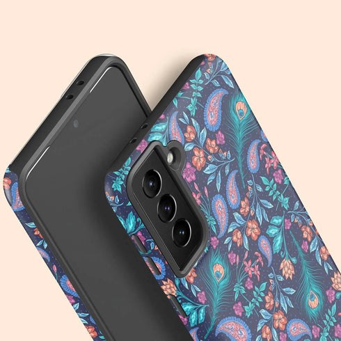 Paisley Peacock Custom Name Galaxy Case