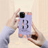 Floral Purple Monogram Custom Name iPhone Case