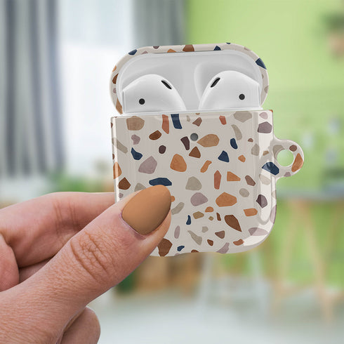 Terrazzo Pattern Custom Name AirPods Case