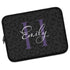 Dark Leopard Monogram Name Laptop Sleeve