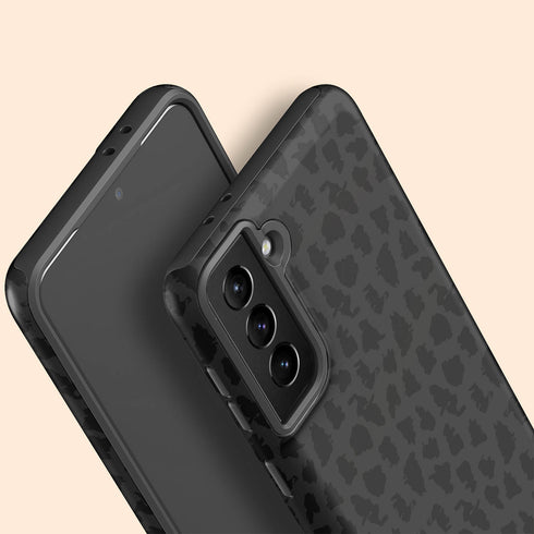 Dark Leopard Custom Initials Galaxy Case