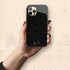 Dark Leopard Custom Initials iPhone Case