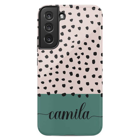 Spotted Dots Custom Name Galaxy Case