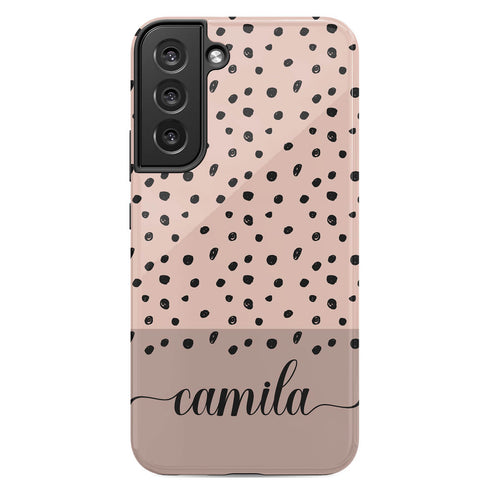 Speckled Dots Custom Name Galaxy Case