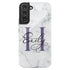 Monogram Personalized White Marble Galaxy Case