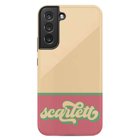 Retro Colors & Name Personalized Galaxy Case