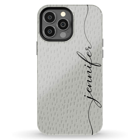 Personalized Name Calligraphy & Dots iPhone Case